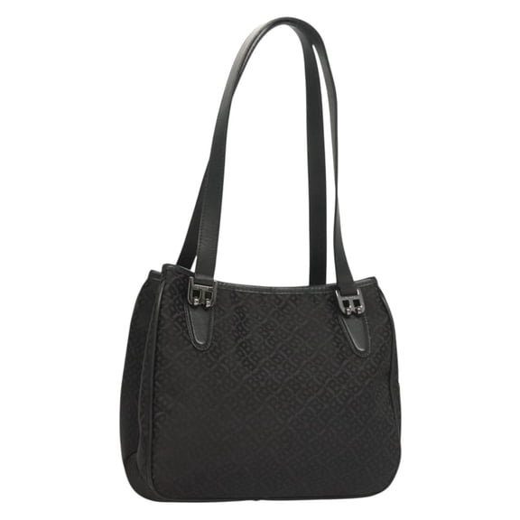 Pre-Owned Bally Vintage Shoulder Bag Nylon Black Nylon Shoulder Bag Bag