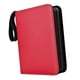 thumbnail image 5 of Sturdy 400 Soporte organizador de álbumes de doble cara Mangas protectoras con cremallera Tarjeta de Contenedor de juguete Carpeta comercial Rojo CUTICAT almacenamiento de álbumes, 5 of 8