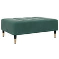thumbnail image 5 of vidaXL Canapé-Lit 2 Places avec Repose-Pieds Velours Vert Foncé, 5 of 5