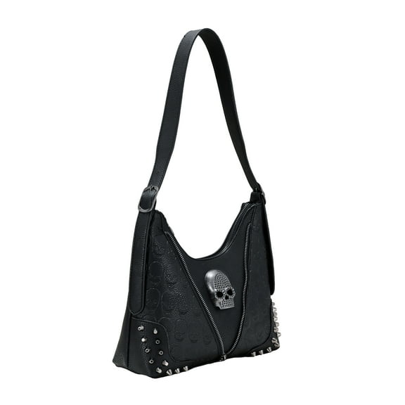 Simple Fashion Underarm Bag for Women Versatile Bag Vintage Skull Shoulder Bags Armpit Bag Handbag Large Capacity Tote