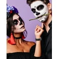 thumbnail image 6 of Wearlizer Halloween Skull Engraved Band Compatible with Apple Watch Band 40mm 38mm 41mm 49mm 45mm 44mm 42mm Women, Two-Tone Skull Cute Soft Silicone Sport Strap for iWatch Series 9 8/7/6/5/4/3/2/1/SE, 6 of 6
