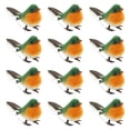 thumbnail image 2 of 12 piezas de accesorios de fotografía de pájaros artificiales, modelos de pájaros de simulación realistas para Verde Naranja, 2 of 9