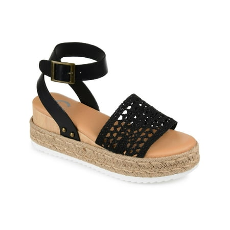 

Journee Collection Womens Lizette Ankle Strap Wedge Espadrilles
