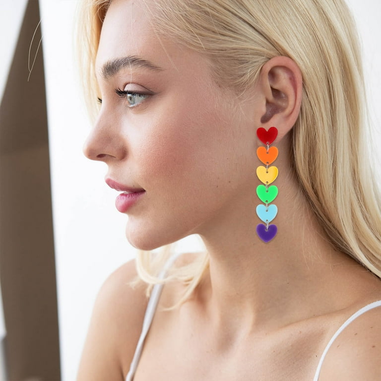 Walmart red deals earrings