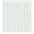 thumbnail image 3 of Ambesonne Floral Shower Curtain, Green Leaves Vintage, 69"Wx84"L, Green Violet Blue White, 3 of 5