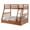 Oak, variant on Bowery Hill Transitional Wood Twin over Full Storage Bunk Bed in Brushed White