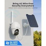 Reolink Go PT Plus 5MP 4G LTE Solar Security Camera, Smart Detection, Color Night Vision, Pan Tilt & Auto Tracking