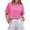Hot Pink, variant on Basic Women's Tees Everyday Low Price Ladies' Summer Fashion Casual Loose Crop Exposed Short Sleeved Pocket T Shirt Top Summer short sleeve loose fit tunics