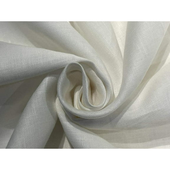 100% linen 60s lea Twill Weave Linen fabric Natural White color 58" wide [15188]
