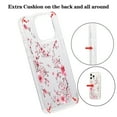 thumbnail image 2 of Soft Case Compatible with iPhone 16 Pro, Clear Floral Pattern Print Design Flexible TPU Shockproof Slim Cover for Women Girls, Flower Protective Phone Case for iPhone 16 Pro, Flower-E, 2 of 10