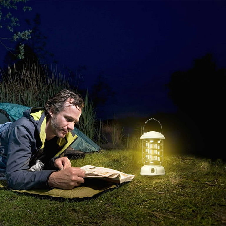 New Portable Retro Camping Lamp, USB Rechargeable Camping Lantern