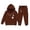 A-Brown305, variant on Toddler Girls Outfit Sets White Dog Handshake Pattern Hoodie & Jogger Pants Cute Athleisure Spring Comfort Clothes