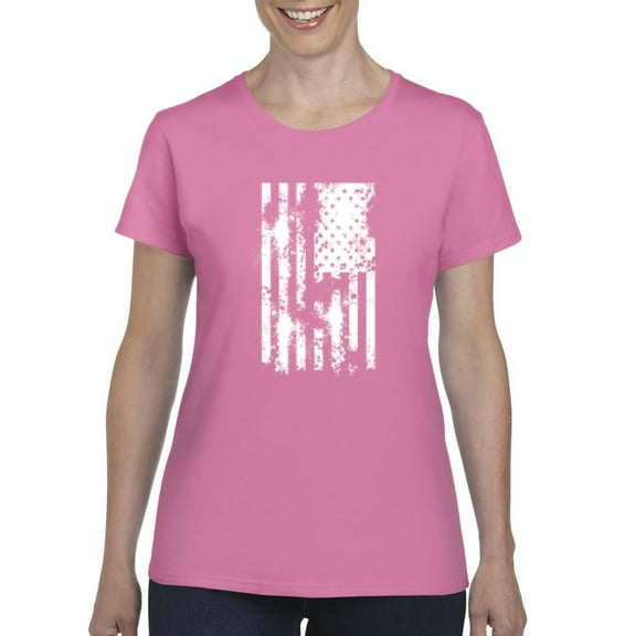 NIB - Women's T-Shirt Short Sleeve - American Flag 4th of July