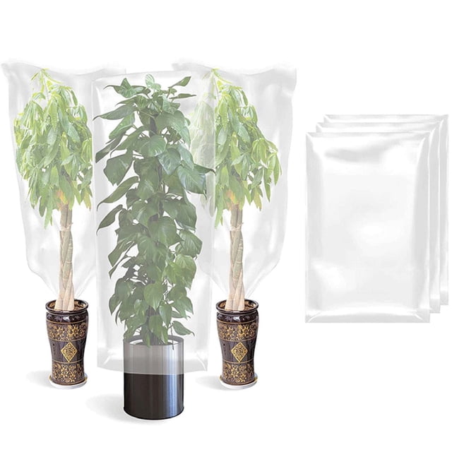Fiudx Bolsa Protectora Contra Heladas, Funda Aislante Invernal, Película Transparente para Árboles, Plantas y Flores, Resistente a Los Rayos Uv E Impermeable, Protección Exterior Contra La Nieve, El