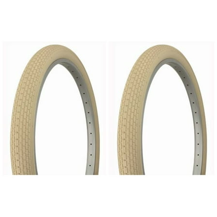 Tire set. 2 Tires. Two Tires Duro 26" x 2.125" Cream/Cream Side Wall HF-120A. Bicycle Tires, bike Tires, beach cruiser bike Tires, cruiser bike Tires