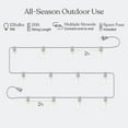 thumbnail image 4 of Brightech Ambience Pro LED Outdoor String Lights 26 ft, Waterproof Shatterproof 1W Globe Bulbs for Patio, Porch, Backyard, 2700K Soft White, 4 of 7