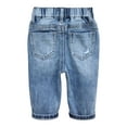 thumbnail image 2 of KIDSCOOL SPACE Infant Jeans,Baby Toddler Elastic Waist with D-ring Ripped Denim Pants,Light Blue,9-12 Months, 2 of 6