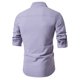 thumbnail image 4 of Blusa y camisa de manga larga con cuello alto para hombre, informal, con botones y rayas, blusa de manga larga con cuello alto, blusa para hombre, 4 of 9