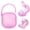 Pink, variant on Goowood Portable Pacifier Case Travel Pacifier Holder Binky Box Container Soother Storage Bag Accessory for Infants and Toddlers