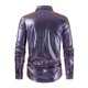 thumbnail image 4 of Blusa y camisa de manga larga con cuello vuelto para hombre, informal, con botones y retazos, de manga larga y cuello vuelto., 4 of 7