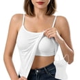 thumbnail image 6 of Ynynloco Womens Shelf Bra Camisole Spaghetti Strap Tank Top Basic Undershits Adjustable Straps Cami Casual Sleeveless Top, 6 of 8