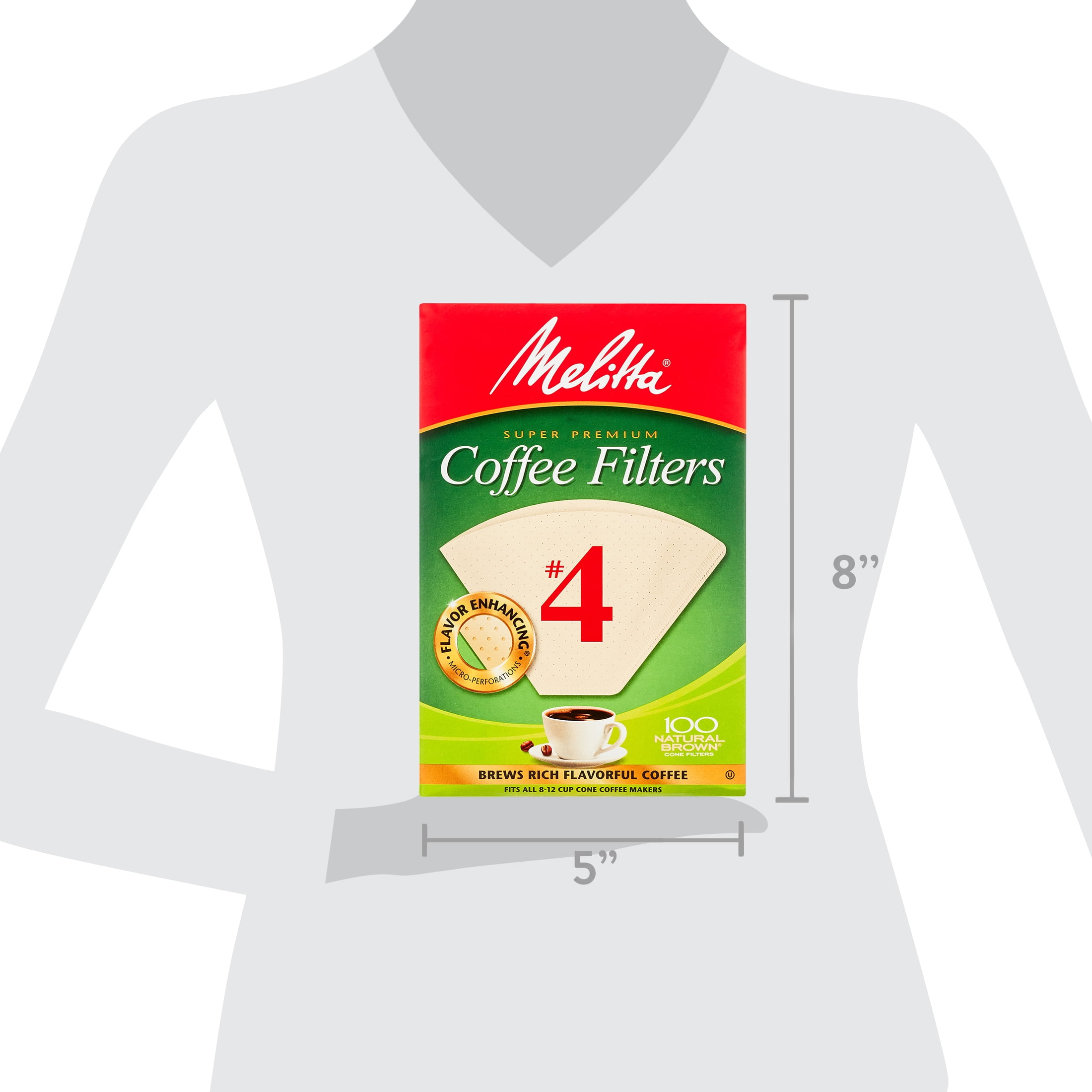Melitta #4 Cone Coffee Filters, 300 Ct.