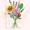 Bouquet B, variant on KNEW BUILT Mini Flower Bouquet 3D Model Building Blocks Ideal Holiday Party Gift for Girls or Versatile Decoration Kids Toys