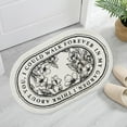 thumbnail image 4 of jifeng Non-Slip Floor Rug Doormat Indoor Machine Washable Dryable Effective Grip Carpet Flower Oval, 4 of 9
