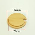 thumbnail image 7 of Shoreew Bamboo Cup Lid with Spoon Holes Wooden Cup Cover for Containers Jars Bowls Reusable Food-Grade Airtight Wooden Lid Party Drink Accessories, 7 of 7