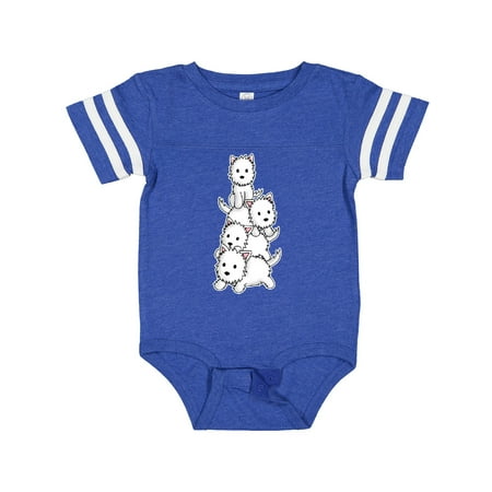 

Inktastic Kawaii Westie Stack Boys or Girls Baby Bodysuit
