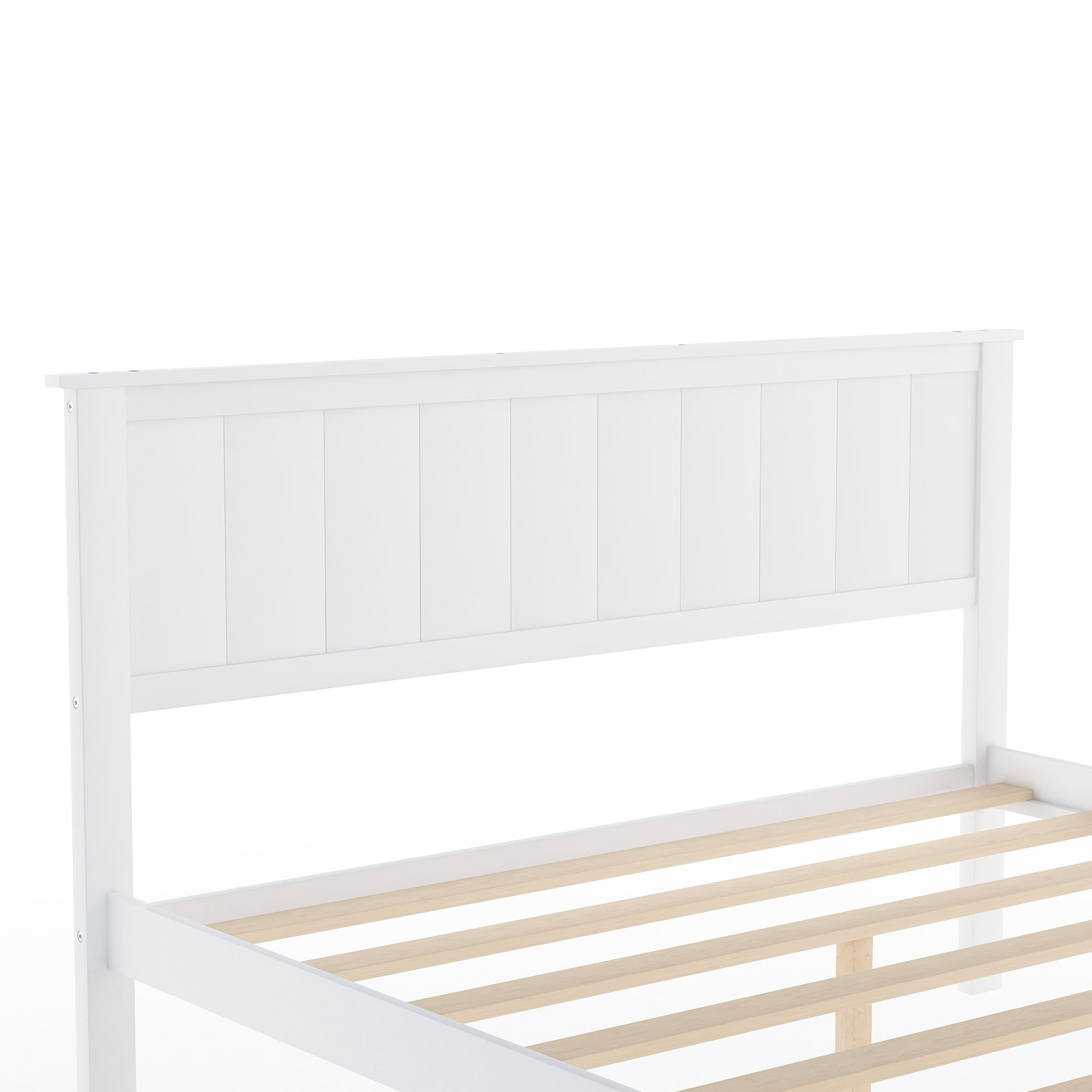 Bellemave Full Size Bed Frame with Storage Drawers, Full Wood Platform Bed with Headboard for Kids, Teens & Adults (White)