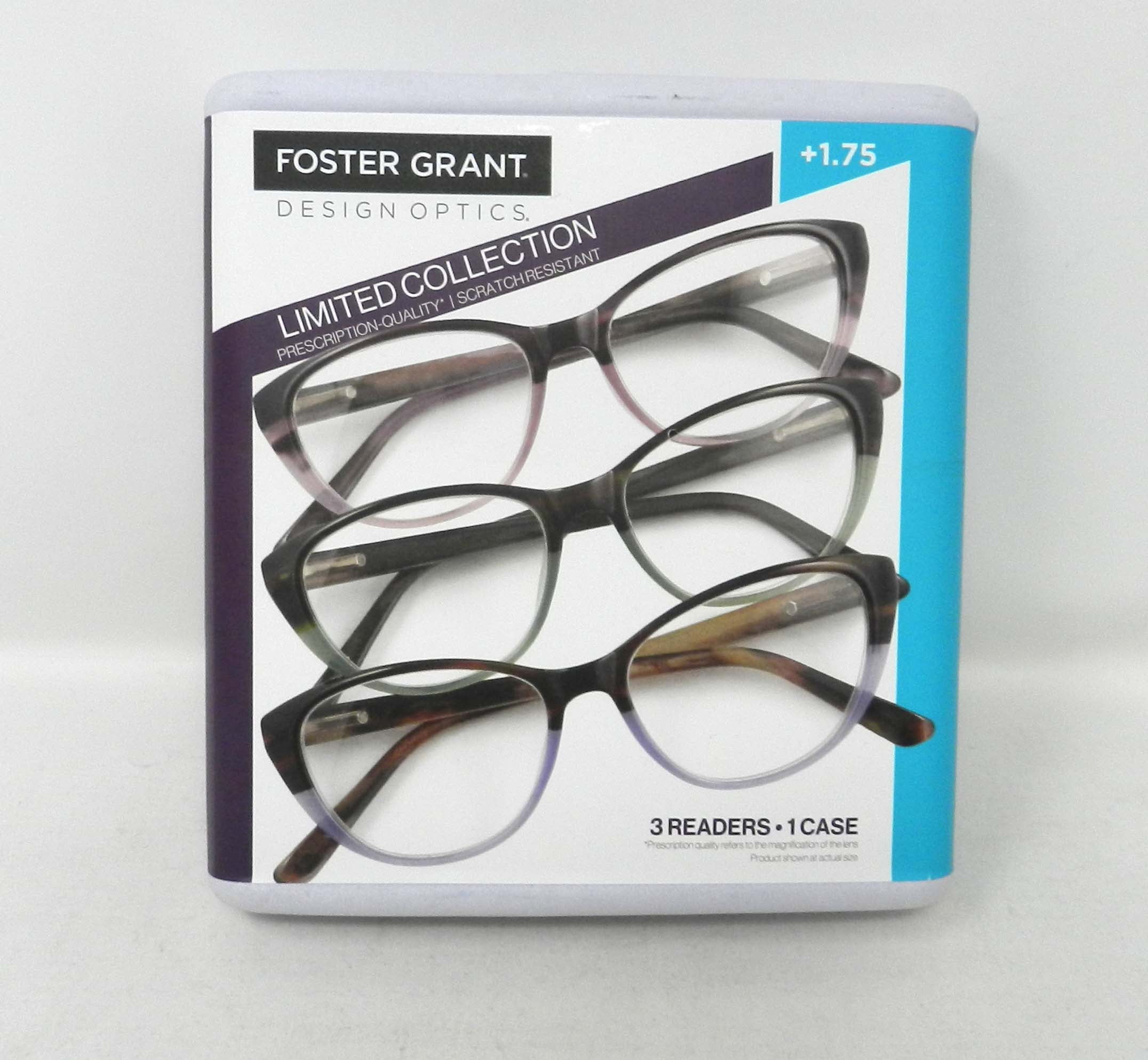 Design Optics By Foster Grant Leyna Cat Eye Plastic +1.75 Reading