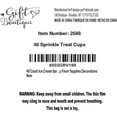thumbnail image 7 of Gift Boutique 48 Ice Cream Sprinkles Treat Snack Cups 10oz Disposable Paper Cup Dessert Frozen Ices Sundae Bowls Stripes for Birthday Party Supplies, 7 of 7