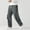 Dark Gray(New), variant on Men's Fashion Solid Color Elastic Waist Drawstring Pants with Snap Button Cuff Slits and Multiple Pockets