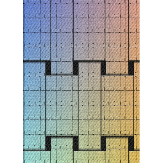 Ahgly Company Indoor Rectangle Patterned Carbon Gray Novelty Area Rugs, 2' x 5'