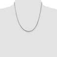 thumbnail image 4 of 925 Sterling Silver Rope Chain Styles Necklace Rhodium-plated 2.5 mm Diamond-cut 20 inch, 4 of 4