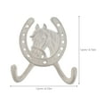 thumbnail image 6 of LOLIPPYY White Wrought Head Wall Hook Double Holder for Entryway Bathroom Farmhouse Decor, 6 of 8