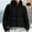 Black, variant on Itsame Puffer Coats for Womens Winter Jackets Hood Solid Color Casual Zipper Cotton for Women Waterproof Jacket Black Size 2XL
