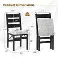 thumbnail image 3 of Costway Folding Chairs Set of 2 Modern Upholstered Chairs with Comfy Backrest & Padded Seat, 3 of 9