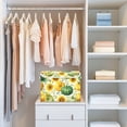 thumbnail image 6 of Foldable Fabric Storage Bin With Handle Collapsible Basket Box Storage With Lid Organizer Green Gourds&yellow Pumpkins, 6 of 7