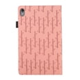 thumbnail image 3 of Embossed Case for Lenovo Tab P11 2020 / P11 Plus 2021, Auto Sleep/Wake Bussiness Premium PU Leather Folio Stand Cover Flip Shell with Card Slots & Elastic Band & Pencil Slot - Pink, 3 of 5