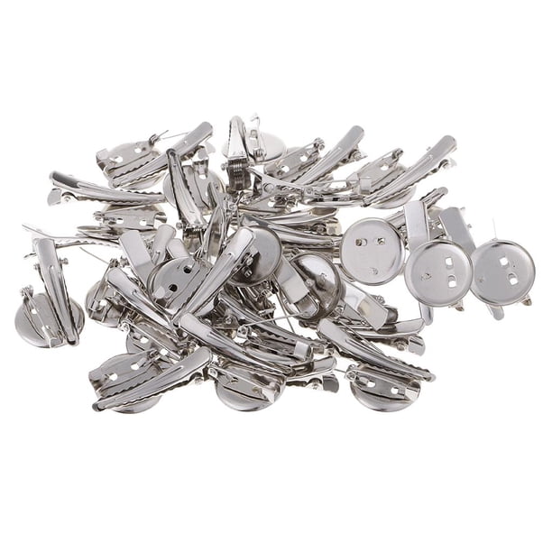 30 piezas de 20 mm, 25 mm, 30 mm, bandeja de cabujón para pinzas de pelo, configuraciones para pinzas de pelo redondas