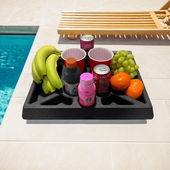 Floating Pool Drink and Food Serving Tray, Foam Material, Designed for Swimming Pools, Hot tubs