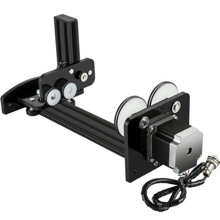 VEVOR Rotary Axis Attachment  4 Wheels Laser Rotary Attachment  57 Stepper Motor Laser Cutter Rotary  50 mm-350 mm Carving Length for Engraving Cutting Machine Spherical Carving Cylinder Carving