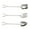 Silver, variant on CIYISON Set of 3 Convenient Shovel Spoons Fruit Fork Utensils for Coffee and Dessert
