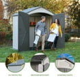 thumbnail image 3 of Lifetime Lockable DIY Polyethylene Storage Shed, 7' x 4.5', 30.68 sq. ft., Tan & Brown (60057), 3 of 13