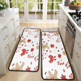 thumbnail image 4 of Kitchen Rugs Sets Of 2,Red Christmas Gingerbread Man Pattern Anti Fatigue Kitchen Mat Rugs Non Slip Washable,Decorative Kitchen Floor Mats for Kitchen,Sink,Laundry,17"x47"+17"x47", 4 of 5