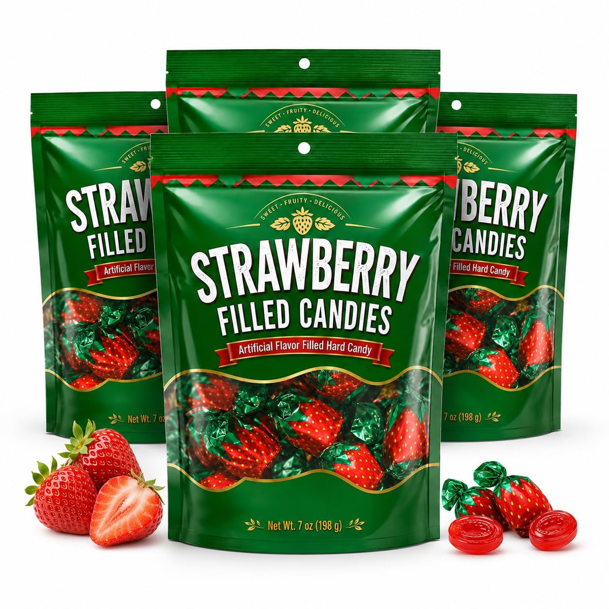 Roshen Bim Bom Hard Candy with Fruit Flavor Filling Kosher and