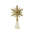 thumbnail image 5 of Christmas Tree Topper Christmas Decorations 8" Gold Metal Glitter Tree Topper Snowflake for Christmas Tree Decorations Home Holiday Xmas Party Indoor Office Decor, 5 of 6