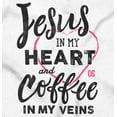 thumbnail image 2 of Jesus in Heart and Coffee in Veins Zip Hoodie Sweatshirt Women Brisco Brands S, 2 of 5